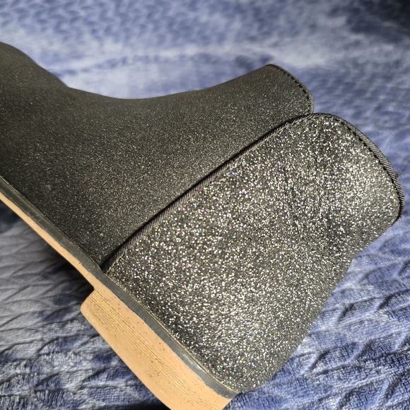 Cat & Jack Black Glitter Ankle Boots - Picture 11 of 16